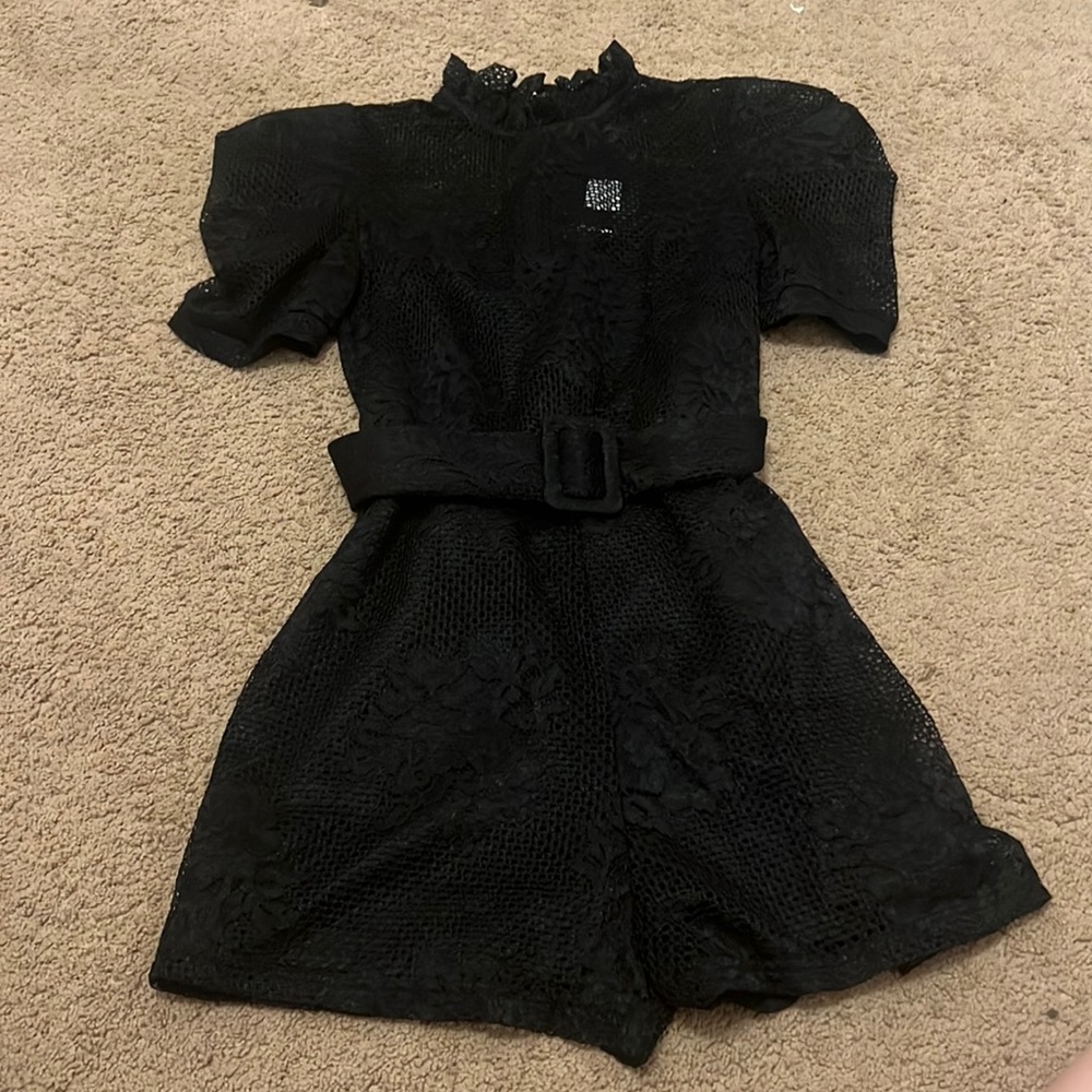 Black lace romper